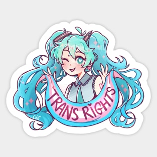 miku says trans rights! Sticker